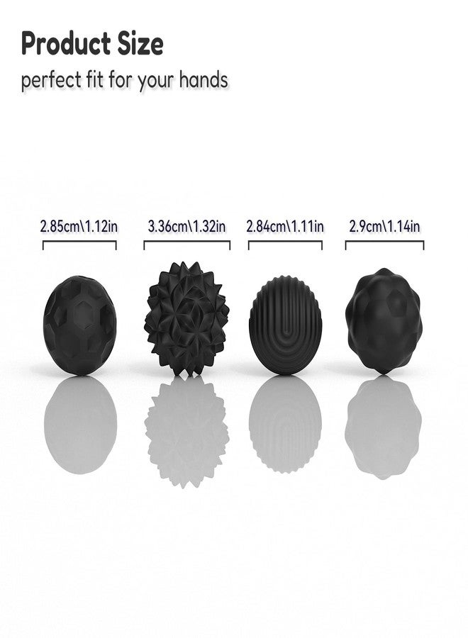 Azooken Large Magnetic Sensory Fidget Ball Toy, 8Pcs Silicone Sensory Stress Relief Toys for Adults, Teens with Autism, ADHD, Anxiety, Stocking Stuffers for Women Men Teen Gift (Black, Large) - Image 2
